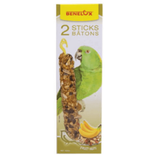 Benelux stick για μεγάλους παπαγάλους με καρπούς & μπανάνες XXL 2τεμ Benelux stick για μεγάλους παπαγάλους με καρπούς & μπανάνες XXL 2τεμ