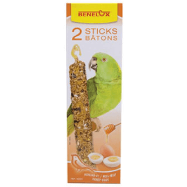 Benelux stick για μεγάλους παπαγάλους με μέλι & αυγό XXL 2τεμ Benelux stick για μεγάλους παπαγάλους με μέλι & αυγό XXL 2τεμ