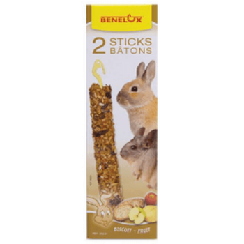 Benelux stick για τρωκτικά με μπισκότο & φρούτα XXL 2τεμ Benelux stick για τρωκτικά με μπισκότο & φρούτα XXL 2τεμ