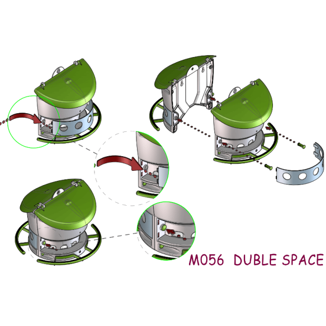 Sta Ταΐστρα ωδικών ομαδική 'Space Double'