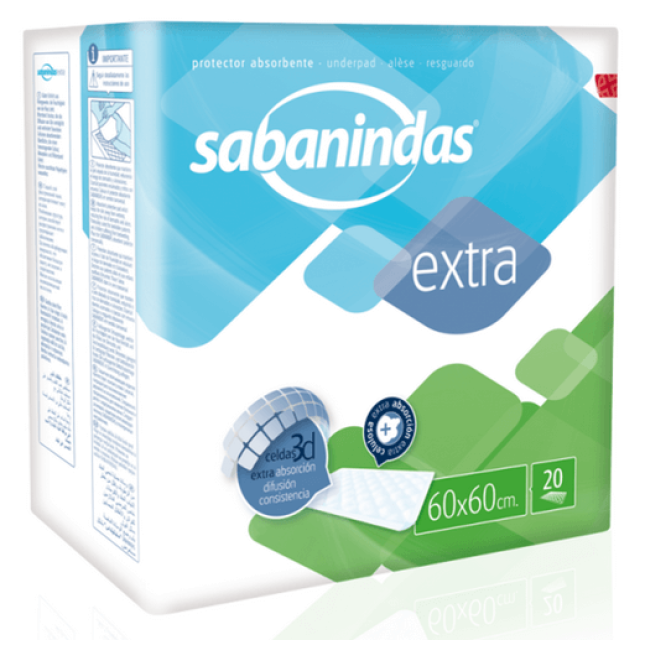 Sabanindas υπόστρωμα απορροφητικό 60x60cm 30τμχ Sabanindas υπόστρωμα απορροφητικό 60x60cm 30τμχ