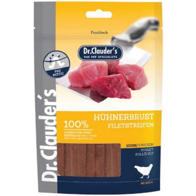 Dr.Clauder's Chickenbreast Filet Strips (Φιλέτο Στήθος Κοτόπουλου) 80g Dr.Clauder's Chickenbreast Filet Strips (Φιλέτο Στήθος Κοτόπουλου) 80g