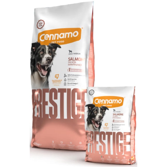 Cennamo prestige μονοπρωτεϊνική τροφή με σολομό για μεσαία ενήλικα σκυλιά 2kg Cennamo prestige μονοπρωτεϊνική τροφή με σολομό για μεσαία ενήλικα σκυλιά 2kg