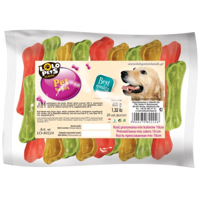 Lolo pets κόκκαλα συμπαγή πολύχρωμα 10cm Lolo pets κόκκαλα συμπαγή πολύχρωμα 10cm