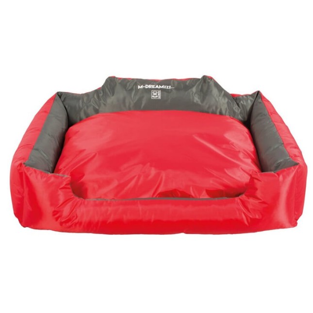 M-pets Natuna basket -m 80 x 65 x 22cm red & grey M-pets Natuna basket -m 80 x 65 x 22cm red & grey