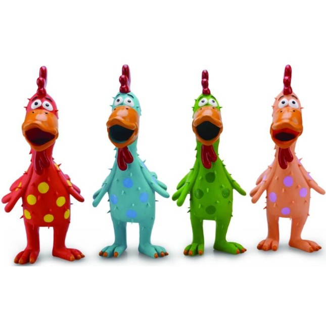M-pets Roxane chicken red, blue, green & orange 10 x 10 x26cm M-pets Roxane chicken red, blue, green & orange 10 x 10 x26cm