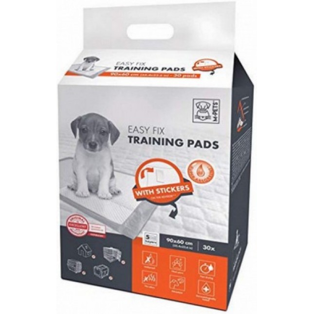 m-pets πάνες σκύλων easy fix (με αυτοκόλλητο) 90x60 (30τεμ.) m-pets πάνες σκύλων easy fix (με αυτοκόλλητο) 90x60 (30τεμ.)