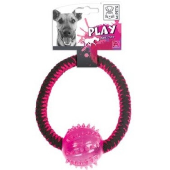 M-pets twist ring pink, yellow & blue 19 cm M-pets twist ring pink, yellow & blue 19 cm