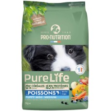 Pro-nutrition pure life για κουτάβια μικρόσωμων και μεσαίων φυλών με ψάρι