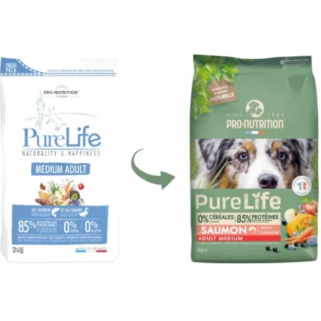 Pro-nutrition flatazor pure life πλήρης τροφή για ενήλικους σκύλους φυλών μεσαίου μεγέθους Pro-nutrition flatazor pure life πλήρης τροφή για ενήλικους σκύλους φυλών μεσαίου μεγέθους