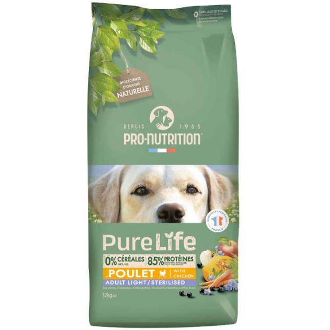 Pro-nutrition pure life light για στειρωμένα σκυλιά με κοτόπουλο Pro-nutrition pure life light για στειρωμένα σκυλιά με κοτόπουλο