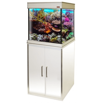 Croci wave ενυδρείο με βάση design cube 55 glossy led λευκό