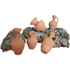 Wave μίνι αμφορέας 6-8cm σετ 5 κομ. Wave μίνι αμφορέας 6-8cm σετ 5 κομ.