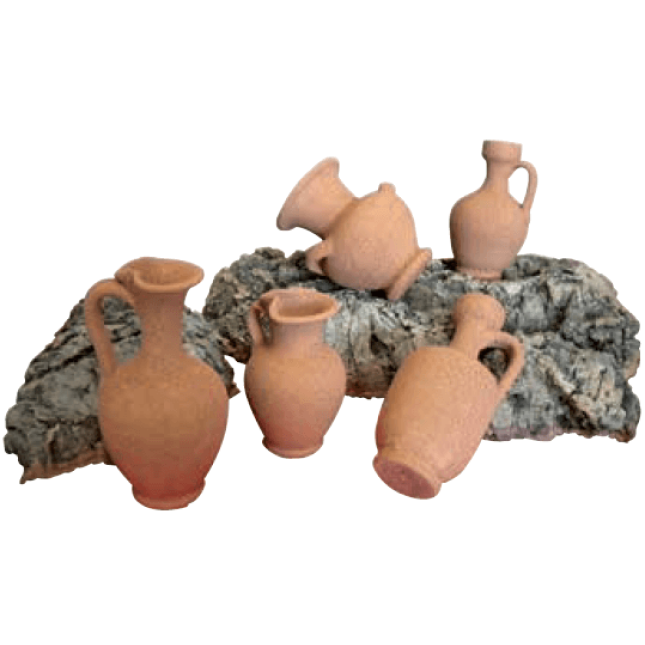 Wave μίνι αμφορέας 6-8cm σετ 5 κομ. Wave μίνι αμφορέας 6-8cm σετ 5 κομ.