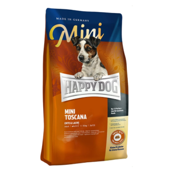 Happy Dog Mini Toscana για ενήλικα μικρόσωμα στειρωμένα σκυλιά έως 10 κιλά με πάπια