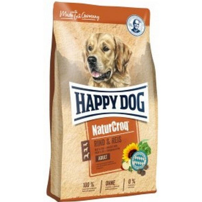 Happy Dog NaturCroq Beef/Reis Ισορροπημένη πλήρης τροφή για όλα τα ενήλικα σκυλιά με βοδινό/ρύζι