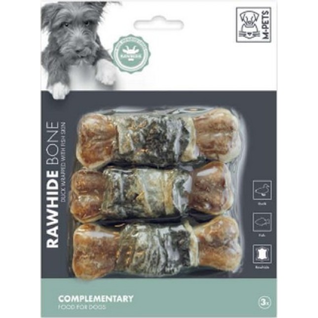M-pets κόκκαλο συμπαγές φυσικό με τυλιχτό ψάρι 195gr - 6pcs M-pets κόκκαλο συμπαγές φυσικό με τυλιχτό ψάρι 195gr - 6pcs