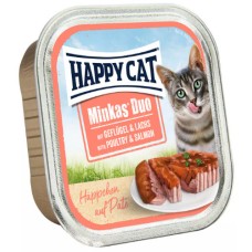 Happy Cat Εκλεκτές μπουκιές σε νόστιμο πατέ με πουλερικά και σολομό Happy Cat Εκλεκτές μπουκιές σε νόστιμο πατέ με πουλερικά και σολομό