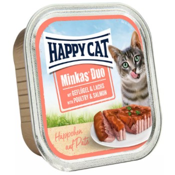 Happy Cat Εκλεκτές μπουκιές σε νόστιμο πατέ με πουλερικά και σολομό