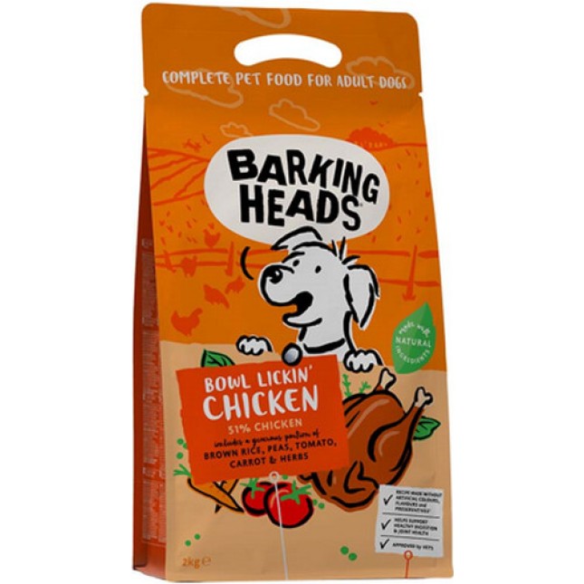 Barking Πλήρης τροφή για το ενήλικο σκυλάκι σας bowl lickin με γεύση κοτόπουλο