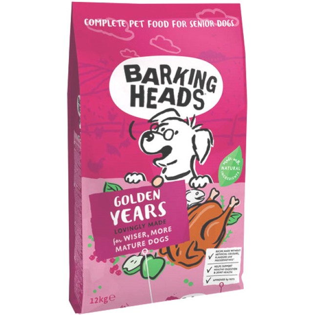 Barking πλήρης τροφή για το ηλικιωμένο σκυλάκι σας με κοτόπουλο, πέστροφα και σολομό