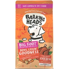Barking πλήρης τροφή για το ενήλικο, μεγαλόσωμο σκυλάκι σας με κοτόπουλο large chop lickin  12kg