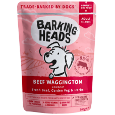 Barking πλήρης τροφή για ενήλικες σκύλους με μοσχάρι 300gr