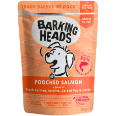 Barking πλήρης τροφή για ενήλικες σκύλους wet pooched σολομός 300gr