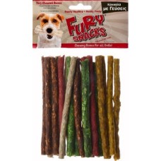 Fury Snacks πολύχρωμα munchy sticks 12.5cm 20τεμ,κατάλληλo για όλους τους σκύλους