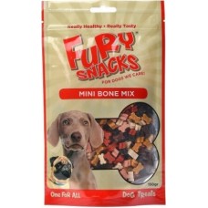 Fury Snacks semi moist mini κόκκαλα μείγμα  150gr, λιχουδιά για όλους τους σκύλους