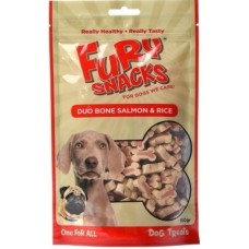 Fury Snacks semi moist duo bone σολομός & ρύζι 150gr,λιχουδιά για σκύλους