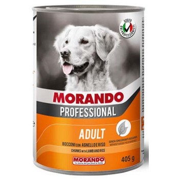 Morando professional dog κομματάκια αρνί & ρύζι 405gr