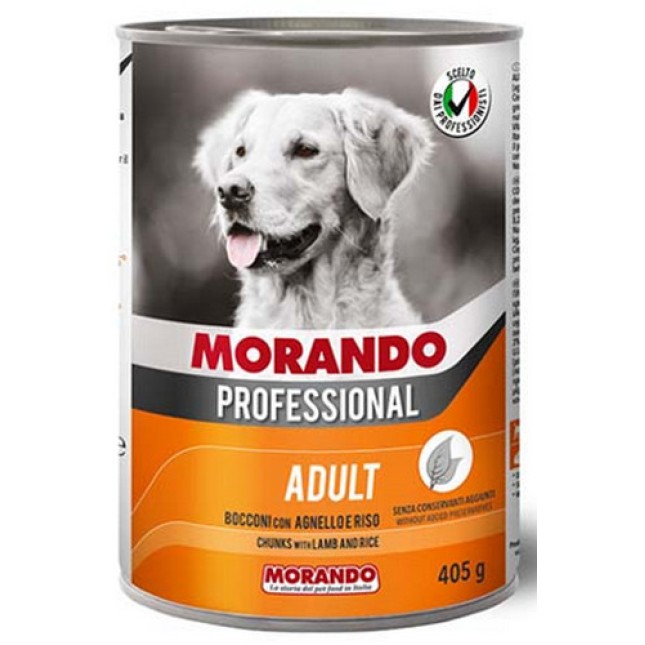 Morando professional dog κομματάκια αρνί & ρύζι 405gr Morando professional dog κομματάκια αρνί & ρύζι 405gr