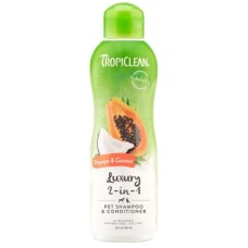 TropiClean σαμπουάν και conditioner με παπάγια & καρύδα μαλακώνει και ξεμπερδεύει το τρίχωμα
