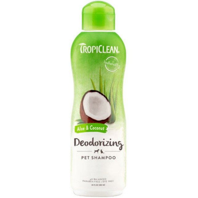 TropiClean σαμπουάν με φυσική αλόη και καρύδα για ένα λαμπερό τρίχωμα