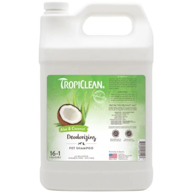 TropiClean σαμπουάν με φυσική αλόη και καρύδα για ένα λαμπερό τρίχωμα