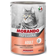 Morando professional cat κομματάκια γαρίδες & σολομός 405gr