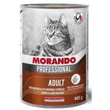 Morando professional cat κομματάκια κυνήγι & κουνέλι 405gr