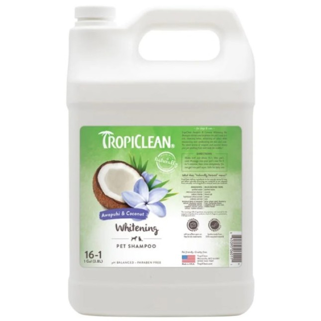 TropiClean σαμπουάν awapuhi & καρύδα για σκύλους και γάτες ενισχύει και τονίζει το λευκό τρίχωμα TropiClean σαμπουάν awapuhi & καρύδα για σκύλους και γάτες ενισχύει και τονίζει το λευκό τρίχωμα
