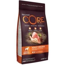 Wellness Core τροφή για ενήλικους σκύλους ανεξαρτήτου μεγέθους και φυλής με γαλοπούλα και κοτόπουλο