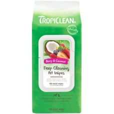 TropiClean μαντηλάκια καθαριστικά deep cleaning 100τεμ