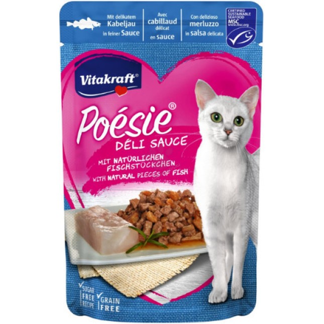 Vitakraft poesie φακελάκι μπακαλιάρος 85gr Vitakraft poesie φακελάκι μπακαλιάρος 85gr
