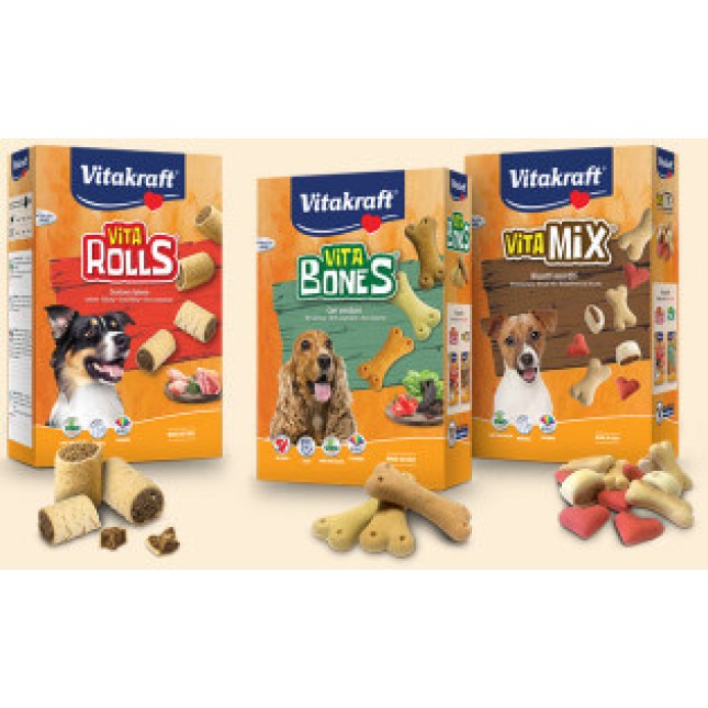 Vitakraft vitarolls-τραγάνα γεμιστά μπισκότα 400gr Vitakraft vitarolls-τραγάνα γεμιστά μπισκότα 400gr