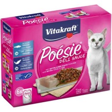 Vitakraft poesie-πολυσυσκευασία ψάρια 6x85gr 510gr