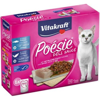 Vitakraft poesie-πολυσυσκευασία ψάρια 6x85gr 510gr