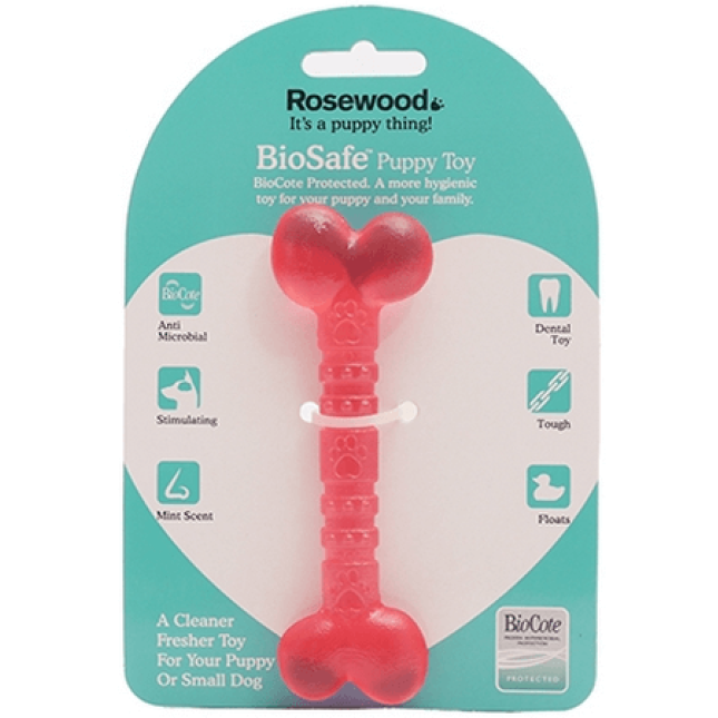 Rosewood Biosafe κόκκαλο για κουτάβι ροζ 12cm Rosewood Biosafe κόκκαλο για κουτάβι ροζ 12cm