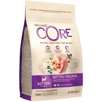 Wellness Core τροφή για γατάκια με γαλοπούλα και κοτόπουλο 0.3kg Wellness Core τροφή για γατάκια με γαλοπούλα και κοτόπουλο 0.3kg
