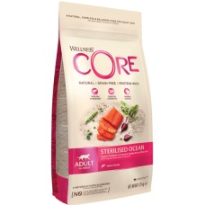 Wellness Core για στειρωμένες γάτες με σολομό για υγιές δέρμα και λαμπερό τρίχωμα με ωμέγα-3