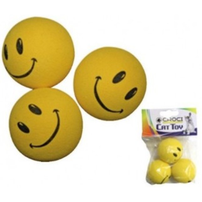 Croci παιχνίδι γάτας smile μπάλα 4.5cm 3τμχ Croci παιχνίδι γάτας smile μπάλα 4.5cm 3τμχ
