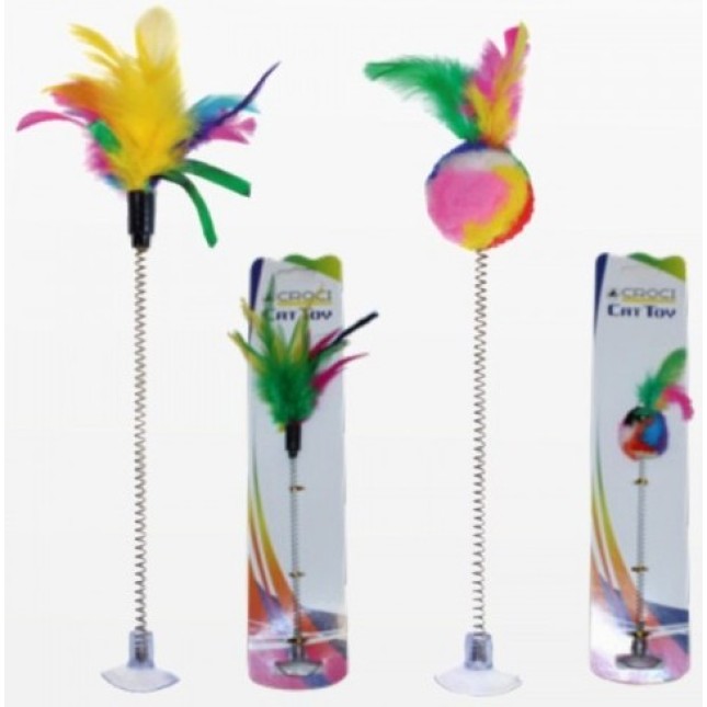 Croci παιχνίδι γάτας ραβδί με βεντούζα 29cm 1τμχ Croci παιχνίδι γάτας ραβδί με βεντούζα 29cm 1τμχ